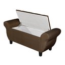 Ver imagem 4 de Recamier Baú para Cama Casal Ana 1,50m Retro Premium Closet Estofado Estilo Decorativo Cor Marrom