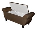 Ver imagem 4 de Recamier Baú para Cama Casal Ana 1,50m Retro Premium Closet Estofado Estilo Decorativo Cor Marrom