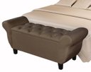 Ver imagem 1 de Recamier Baú para Cama Casal Ana 1,50m Retro Premium Closet Estofado Estilo Decorativo Cor Marrom