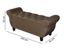 Ver imagem 6 de Recamier Baú para Cama Casal Ana 1,50m Retro Premium Closet Estofado Estilo Decorativo Cor Marrom