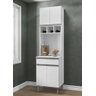 Paneleiro Torre Quente Andréia 60cm com 4 Portas 1 Gaveta Branco Ajl - 1