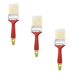 Pinceis Para Pintar Parede Portão Casa Artesanato Kit Com 3 - 1