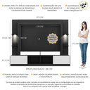 Ver imagem 6 de Estante Com Suporte Tv 65" E Leds Berlim Multimóveis V3384 Preta/Branca Preto/Branco