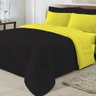 Edredom Casal Queen Dupla Face 04 Peças Amarelo com Preto - 4