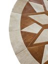 Ver imagem 2 de Tapete de Couro Natural Mandala Angus Preto Vermelho 1,60 Diametro
