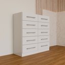 Ver imagem 6 de Cômoda Berlim 10 Gavetas Branco - Panorama Móveis