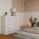 Ver imagem 1 de Cômoda Berlim 10 Gavetas Branco - Panorama Móveis