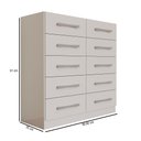 Ver imagem 4 de Cômoda Berlim 10 Gavetas Branco - Panorama Móveis