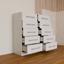 Ver imagem 5 de Cômoda Berlim 10 Gavetas Branco - Panorama Móveis