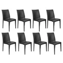 Ver imagem 1 de Kit 8 Cadeiras Rattan Preto