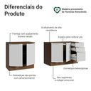 Ver imagem 4 de Armário de Cozinha Compacta 200 Cm Rustic/branco Veludo Lux Madesa 06 Rustic/branco Veludo