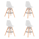 Ver imagem 1 de Banqueta Alta Charles Eames Eiffel 133bpp Cor:branco;quantidade:4