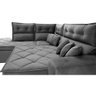 Sofá de Canto 2,60x2,36m Retrátil e Reclinável com Molas Cama inBox Platinum Esquerdo Suede - 5