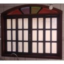Ver imagem 1 de Janela Arco 4 Folhas Madeira Maciça Colonial Com Vidros
