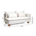 Ver imagem 4 de Sofá Modular 2 Lugares Braço Lateral com Pé Bolinha Sôma CabeCasa MadeiraOriginals Bege Natural