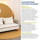 Ver mais imagens de Sofá Modular 2 Lugares Braço Lateral com Pé Bolinha Sôma CabeCasa MadeiraOriginals Bege Natural
