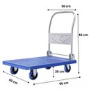 Ver imagem 2 de Carrinho de Carga Plataforma Dobrável Capacidade 300kg Aço