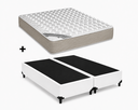 Ver imagem 1 de Cama Base Casal Bipartido Branco Colchão Tecnopedic Revolution New One Face 138x188 - Castor