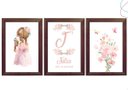 Ver imagem 3 de Quadros Decorativos Infantil Menina Aquarela Flores Cachorro:branca