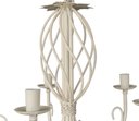 Ver imagem 4 de Lustre Envelhecido em Ferro Rustico para Sala de Jantar Grande - Branco