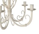 Ver imagem 5 de Lustre Envelhecido em Ferro Rustico para Sala de Jantar Grande - Branco