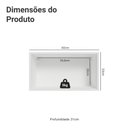 Ver imagem 2 de Armário Aéreo 60 cm 1 Porta Basculante Branco/Crema Vik Madesa