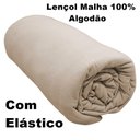 Ver imagem 3 de Lençol com Elástico Solteiro Portallar Malha 100% Algodão Liso Linha Casa Bege Caqui