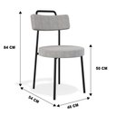 Ver imagem 2 de Kit 02 Cadeiras Sala de Jantar Kobe Estofada com Encosto Linho Cinza - Desk Design
