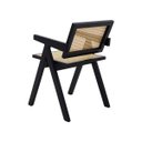 Ver imagem 6 de Kit 2 Cadeiras com Assento Encosto Rattan Base Madeira Preta