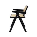 Ver imagem 4 de Kit 2 Cadeiras com Assento Encosto Rattan Base Madeira Preta