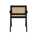 Ver imagem 5 de Kit 2 Cadeiras com Assento Encosto Rattan Base Madeira Preta