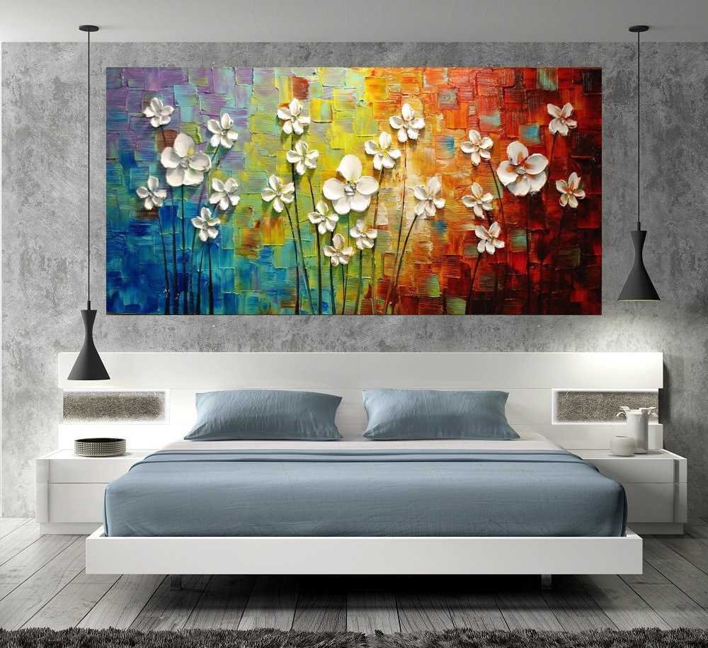 Quadro Pintura Tela Abstrato Moderno 2447: 60cm (A) x 120cm (L) - 5