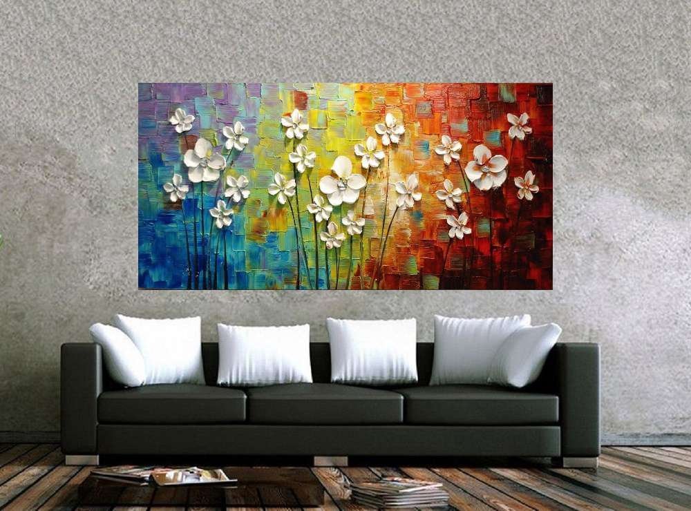 Quadro Pintura Tela Abstrato Moderno 2447: 60cm (A) x 120cm (L) - 2