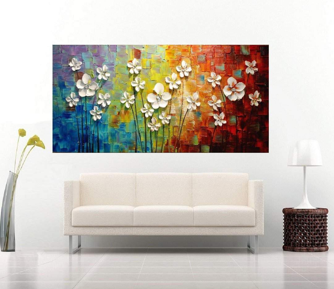 Quadro Pintura Tela Abstrato Moderno 2447: 60cm (A) x 120cm (L) - 3