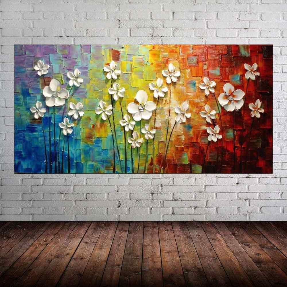 Quadro Pintura Tela Abstrato Moderno 2447: 60cm (A) x 120cm (L) - 1
