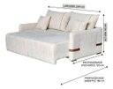 Ver imagem 2 de Sofá Cama Casal 2,06m Confortável Espaçoso 2 Lug Duetto D-26 Bege Liso