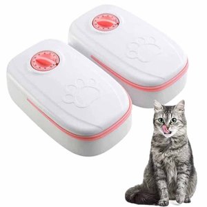 Alimentador Duplo Comedouro Inteligente Temporizador Raçao Agua Cachorro Gato Pet Bichos Alimentaçao