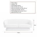 Ver imagem 4 de Sofá Solis 2 Lugares 150cm Bouclé Off White - Sallar Home