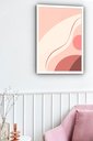 Ver imagem 2 de Quadro Decorativo Abstrato Tons Rosê - 70x50cm:moldura Preta