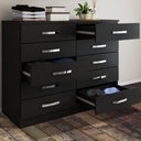 Ver imagem 2 de Cômoda 10 Gavetas Dunas Preto - Pnr Móveis
