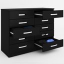Ver imagem 5 de Cômoda 10 Gavetas Dunas Preto - Pnr Móveis
