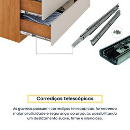 Cômoda Ripada Guarani C/ Sapateira 4 Gavetas com 1 Porta Ripada Tcil Móveis - 5
