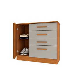 Cômoda Ripada Guarani C/ Sapateira 4 Gavetas com 1 Porta Ripada Tcil Móveis - 2