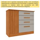 Ver imagem 6 de Cômoda Ripada Guarani C/ Sapateira 4 Gavetas com 1 Porta Ripada Tcil Móveis