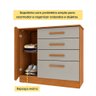 Cômoda Ripada Guarani C/ Sapateira 4 Gavetas com 1 Porta Ripada Tcil Móveis - 7