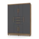 Ver imagem 1 de Guarda Roupa Solteiro 6 Portas e 3 Gavetas Imperial Nature/alasca - Pallazio
