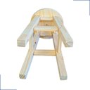 Ver imagem 7 de Banqueta Media Redonda Madeira Maciça de Pinus sem Pintura Super Resistente 1 Un Banco Cadeira