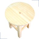 Ver mais imagens de Banqueta Media Redonda Madeira Maciça de Pinus sem Pintura Super Resistente 1 Un Banco Cadeira