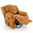 Ver imagem 3 de Poltrona do Papai Reclinável Melim Glider Giratória Massagem Pu Whisky Fh1 - D'Rossi
