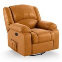Ver imagem 1 de Poltrona do Papai Reclinável Melim Glider Giratória Massagem Pu Whisky Fh1 - D'Rossi